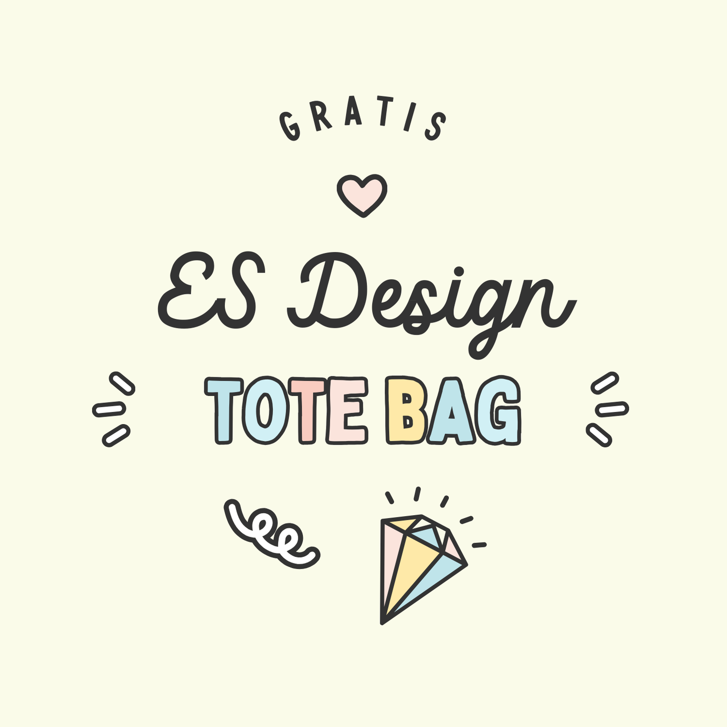 GRATIS Mønster ES Design Tote Bag - Digitalt